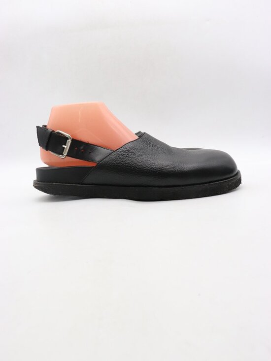 Vinny’s Strapped Mule Men\'s Size EU 43 Black Leather Buckle Sandals Crepe Sole main image 8